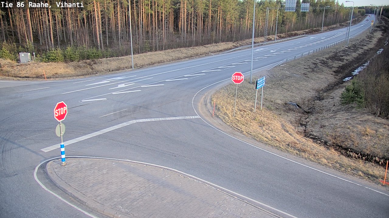 Weather Camera Image Väg 86 Raahe, Vihanti, Raahe, Pohjois-Pohjanmaa