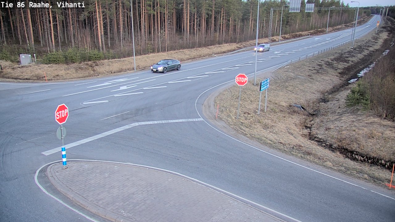 Weather Camera Image Väg 86 Raahe, Vihanti, Raahe, Pohjois-Pohjanmaa