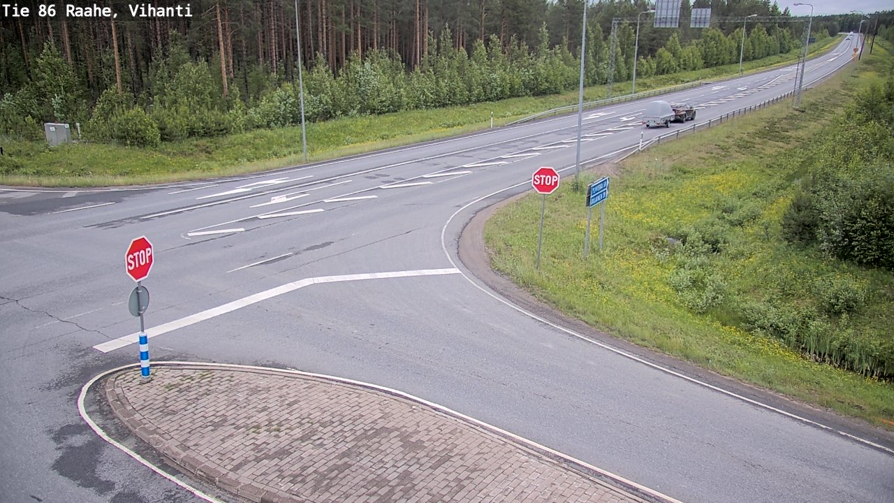Weather Camera Image Väg 86 Raahe, Vihanti, Raahe, Pohjois-Pohjanmaa