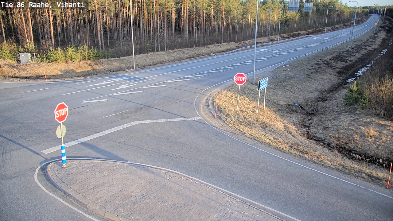 Weather Camera Image Väg 86 Raahe, Vihanti, Raahe, Pohjois-Pohjanmaa