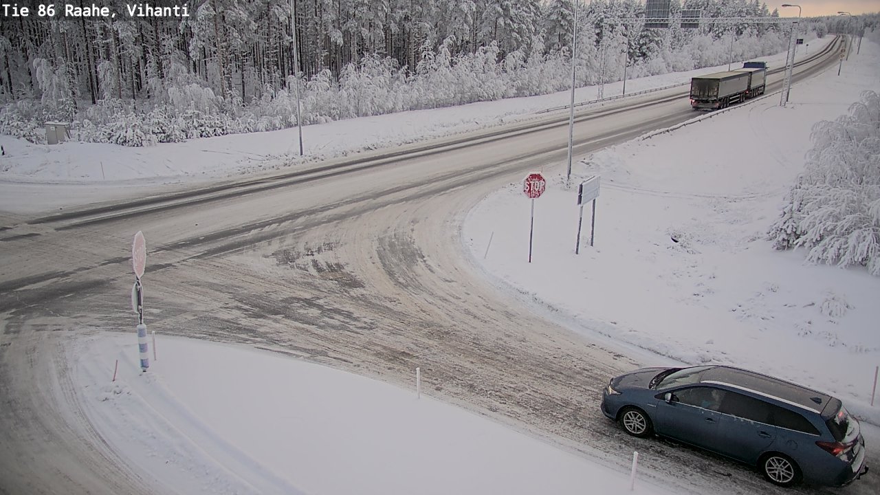 Weather Camera Image Väg 86 Raahe, Vihanti, Raahe, Pohjois-Pohjanmaa