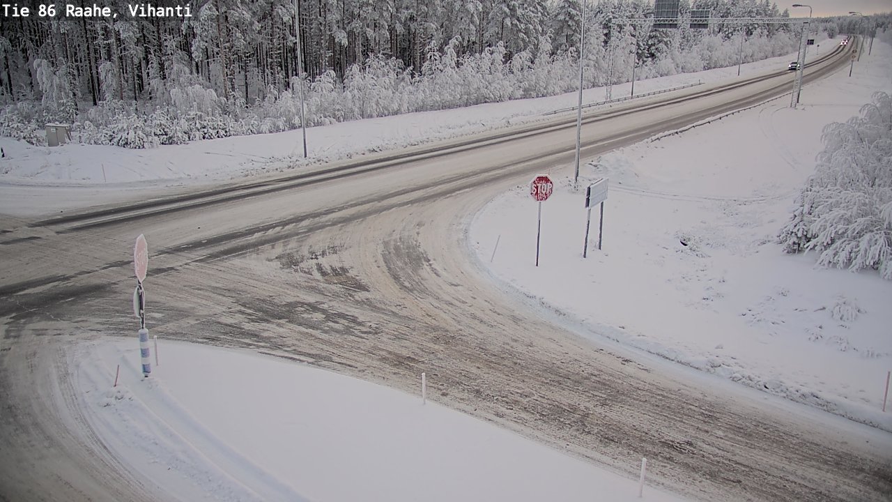 Weather Camera Image Väg 86 Raahe, Vihanti, Raahe, Pohjois-Pohjanmaa