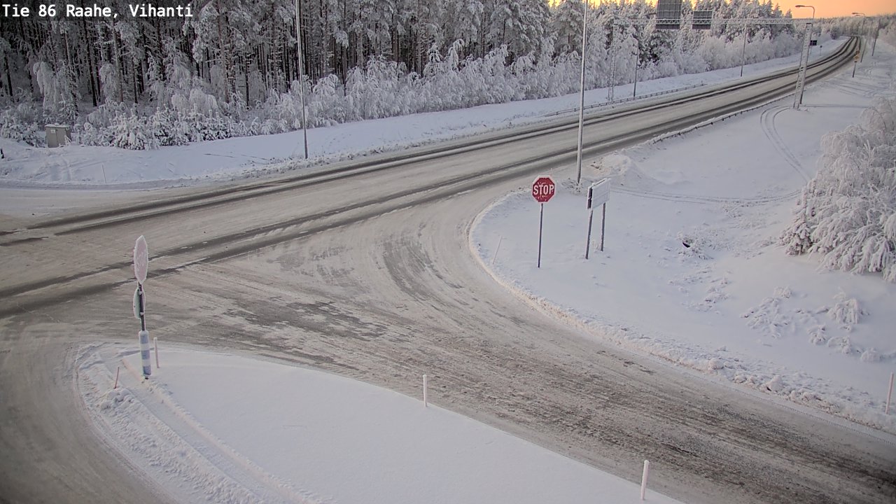 Weather Camera Image Road 86 Raahe, Vihanti, Raahe, Pohjois-Pohjanmaa