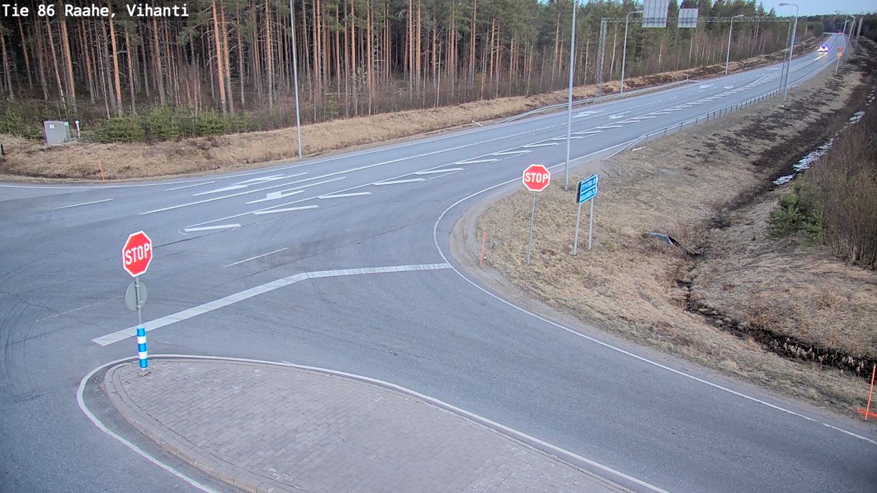 Weather Camera Image Väg 86 Raahe, Vihanti, Raahe, Pohjois-Pohjanmaa