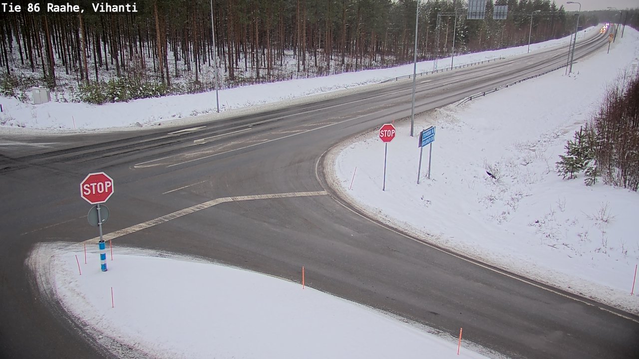 Weather Camera Image Road 86 Raahe, Vihanti, Raahe, Pohjois-Pohjanmaa