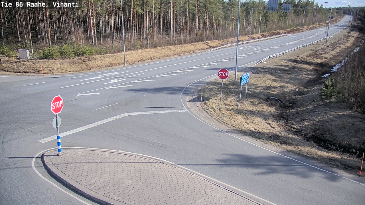 Weather Camera Image Väg 86 Raahe, Vihanti, Raahe, Pohjois-Pohjanmaa