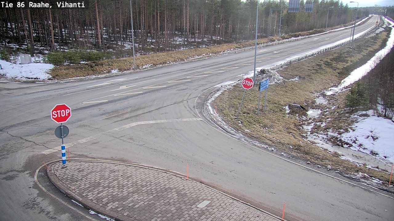 Weather Camera Image Väg 86 Raahe, Vihanti, Raahe, Pohjois-Pohjanmaa