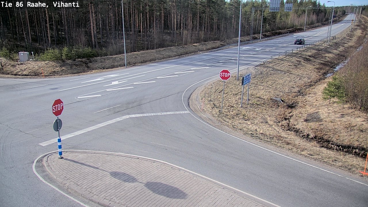 Weather Camera Image Väg 86 Raahe, Vihanti, Raahe, Pohjois-Pohjanmaa