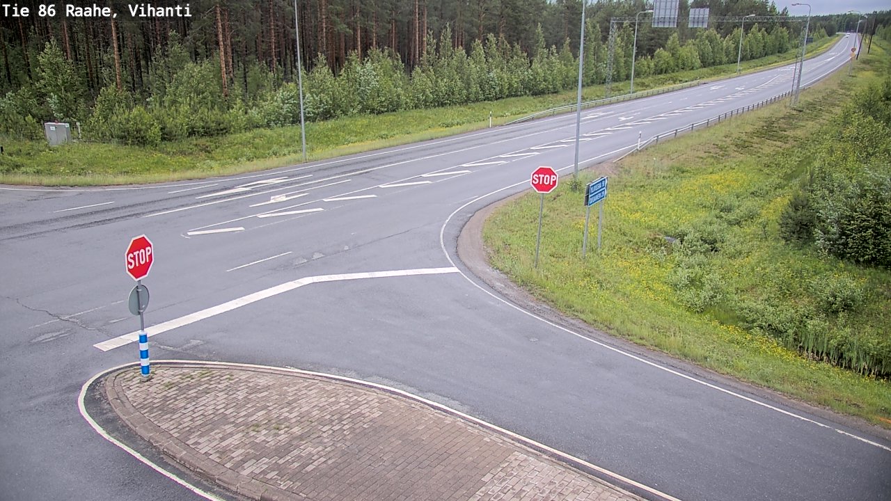 Weather Camera Image Väg 86 Raahe, Vihanti, Raahe, Pohjois-Pohjanmaa