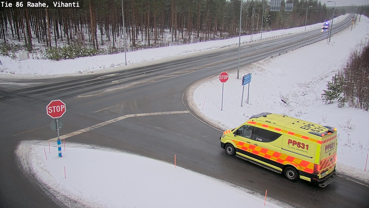 Weather Camera Image Road 86 Raahe, Vihanti, Raahe, Pohjois-Pohjanmaa