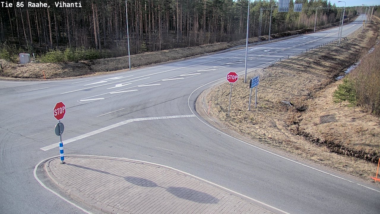 Weather Camera Image Väg 86 Raahe, Vihanti, Raahe, Pohjois-Pohjanmaa