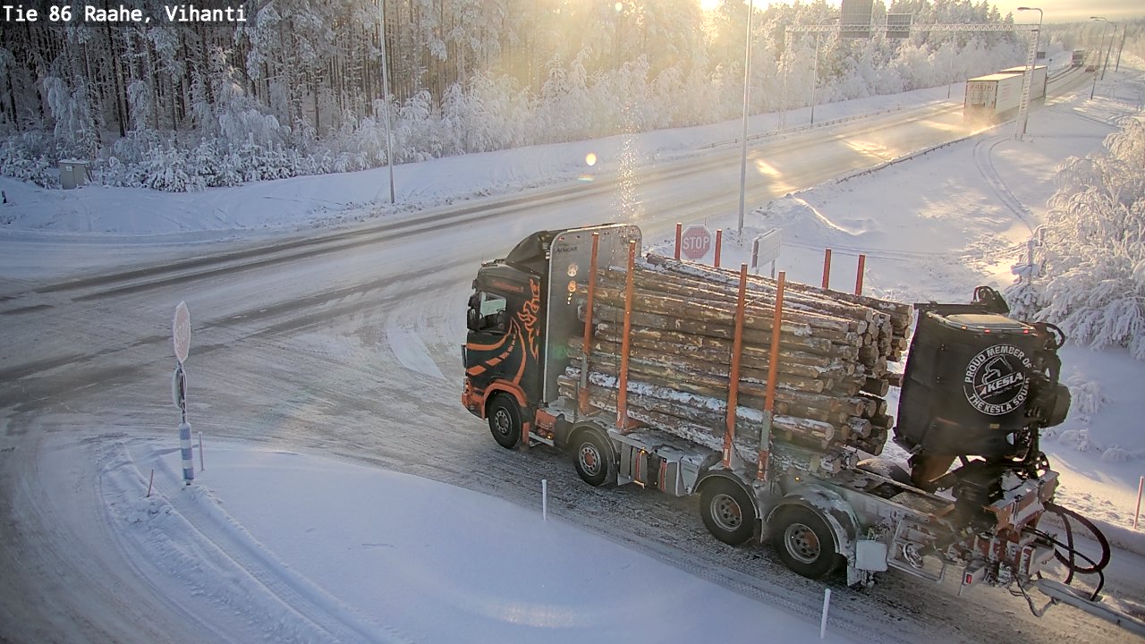Weather Camera Image Väg 86 Raahe, Vihanti, Raahe, Pohjois-Pohjanmaa