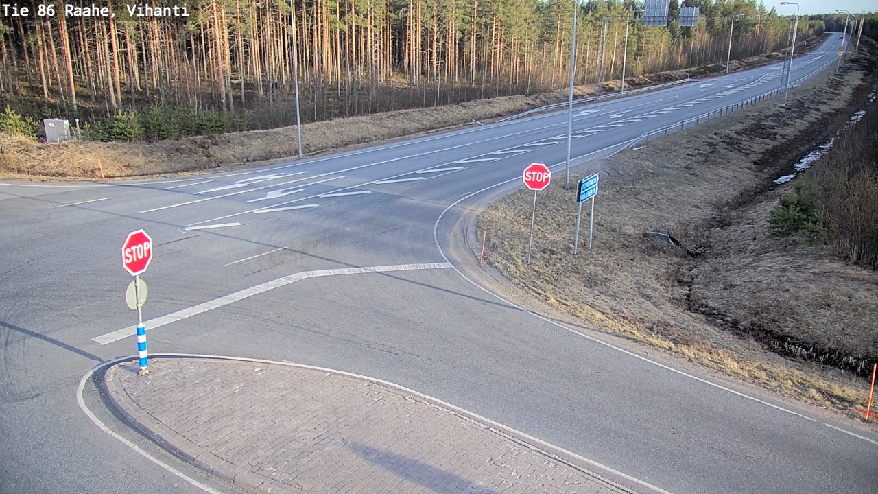 Weather Camera Image Väg 86 Raahe, Vihanti, Raahe, Pohjois-Pohjanmaa