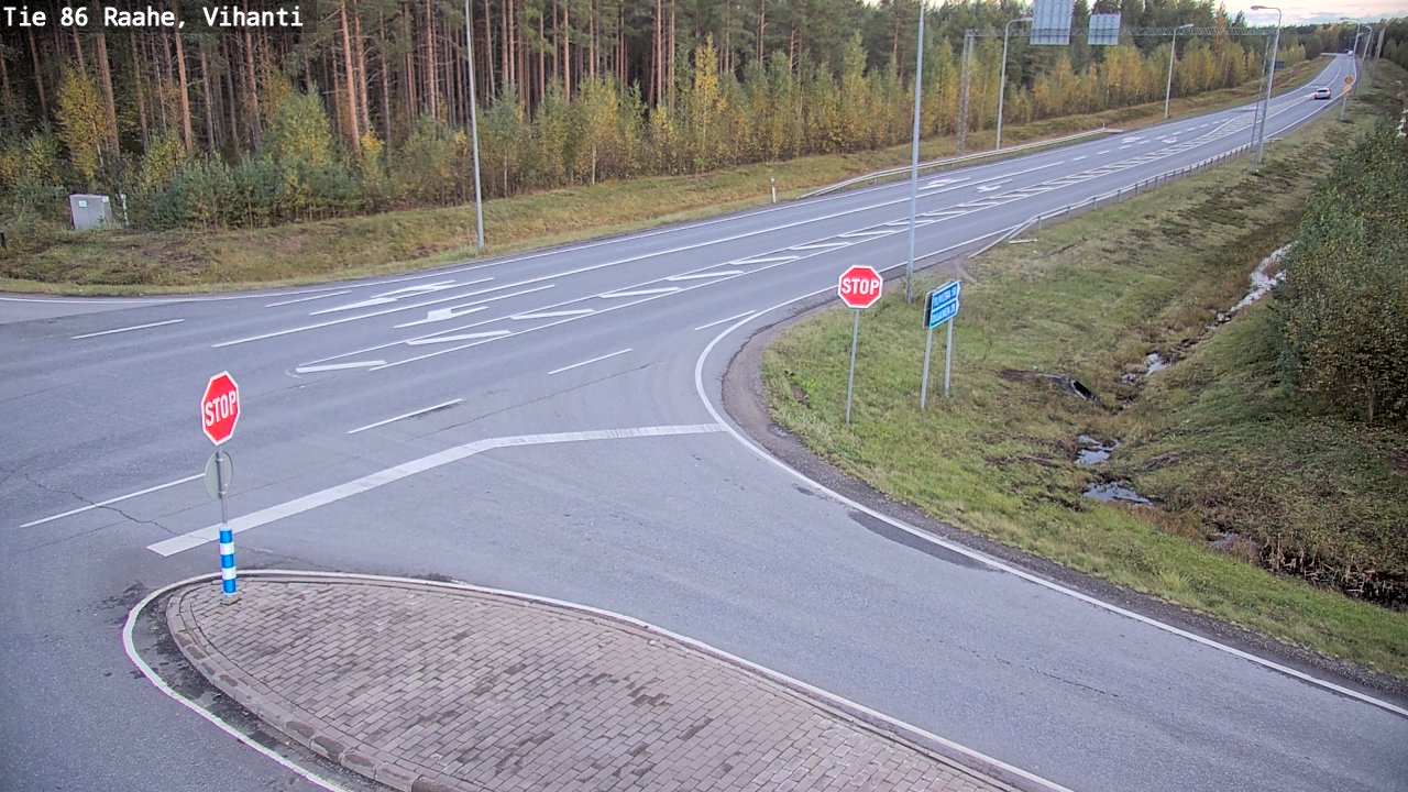 Weather Camera Image Road 86 Raahe, Vihanti, Raahe, Pohjois-Pohjanmaa