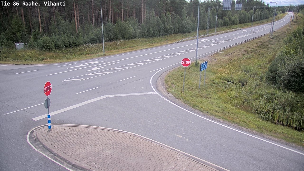 Weather Camera Image Väg 86 Raahe, Vihanti, Raahe, Pohjois-Pohjanmaa