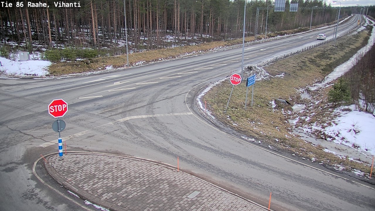 Weather Camera Image Väg 86 Raahe, Vihanti, Raahe, Pohjois-Pohjanmaa