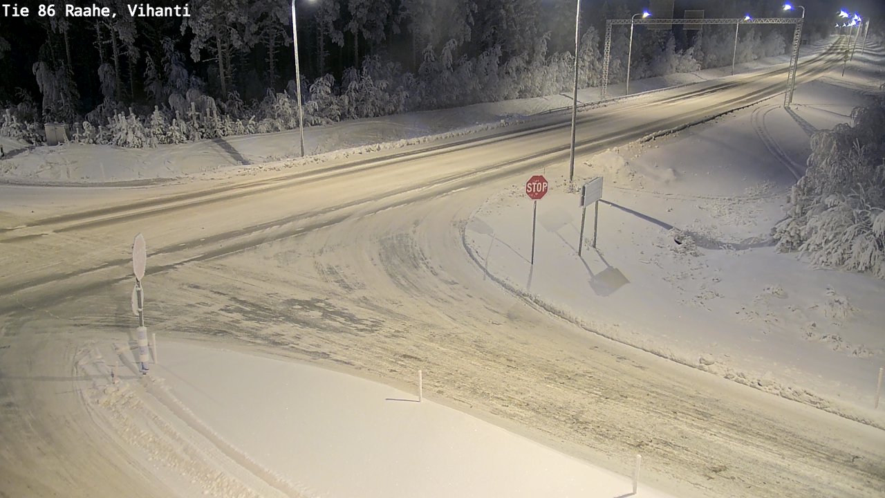 Weather Camera Image Road 86 Raahe, Vihanti, Raahe, Pohjois-Pohjanmaa