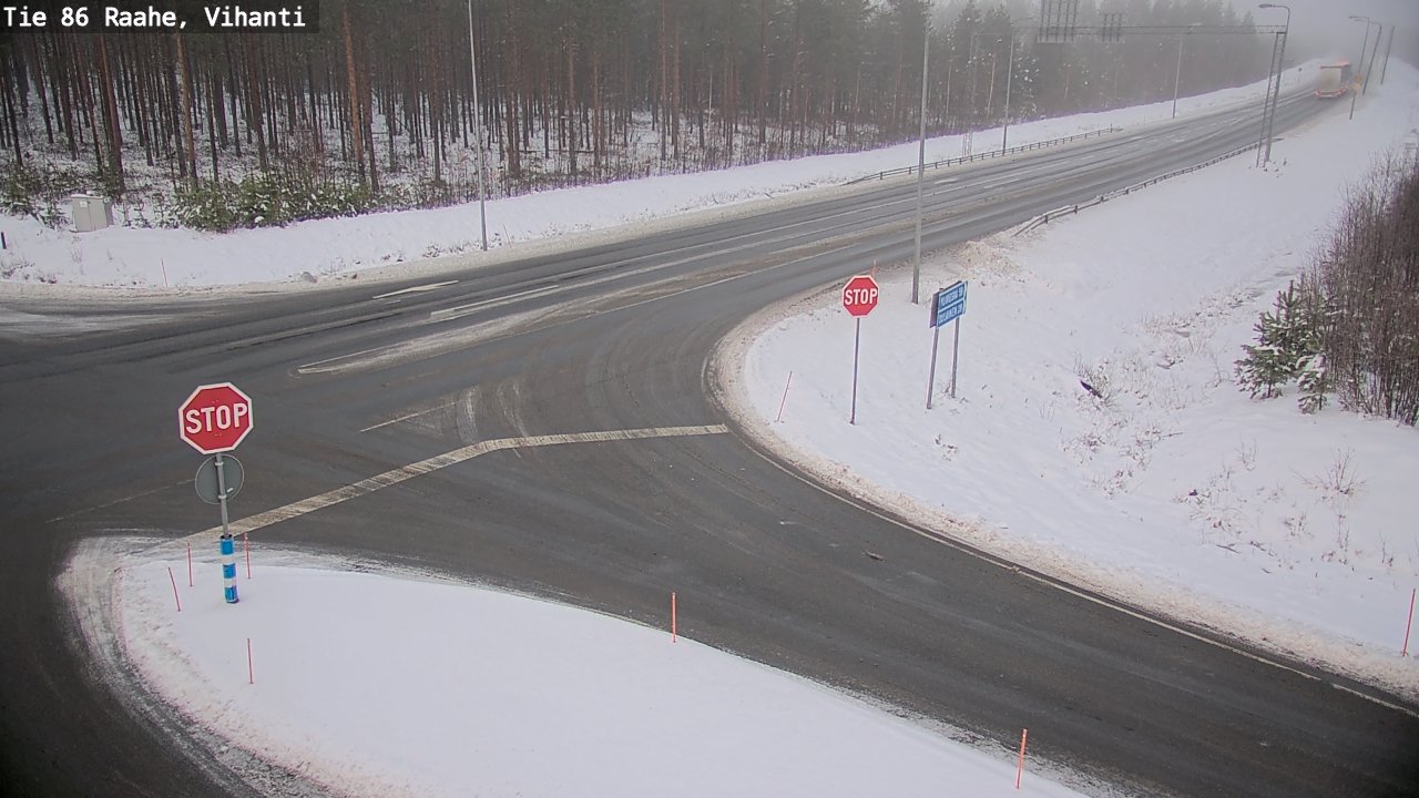 Weather Camera Image Road 86 Raahe, Vihanti, Raahe, Pohjois-Pohjanmaa