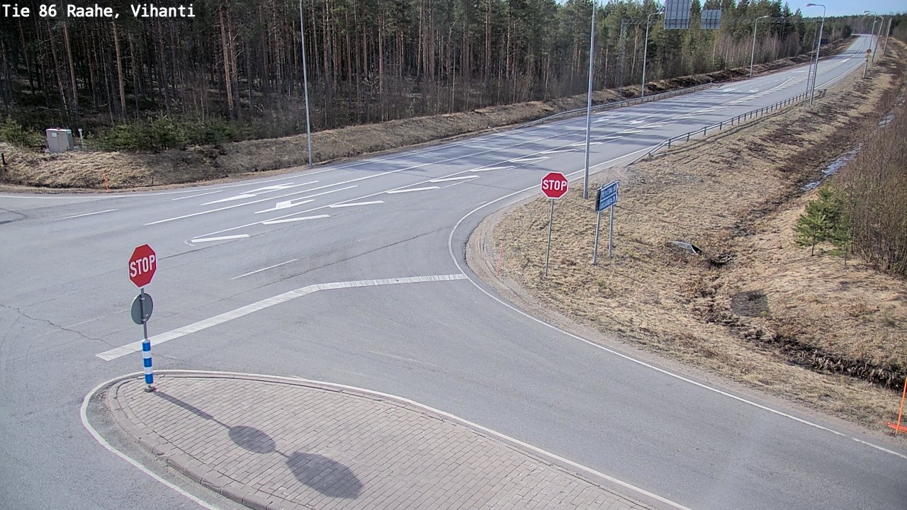 Weather Camera Image Väg 86 Raahe, Vihanti, Raahe, Pohjois-Pohjanmaa