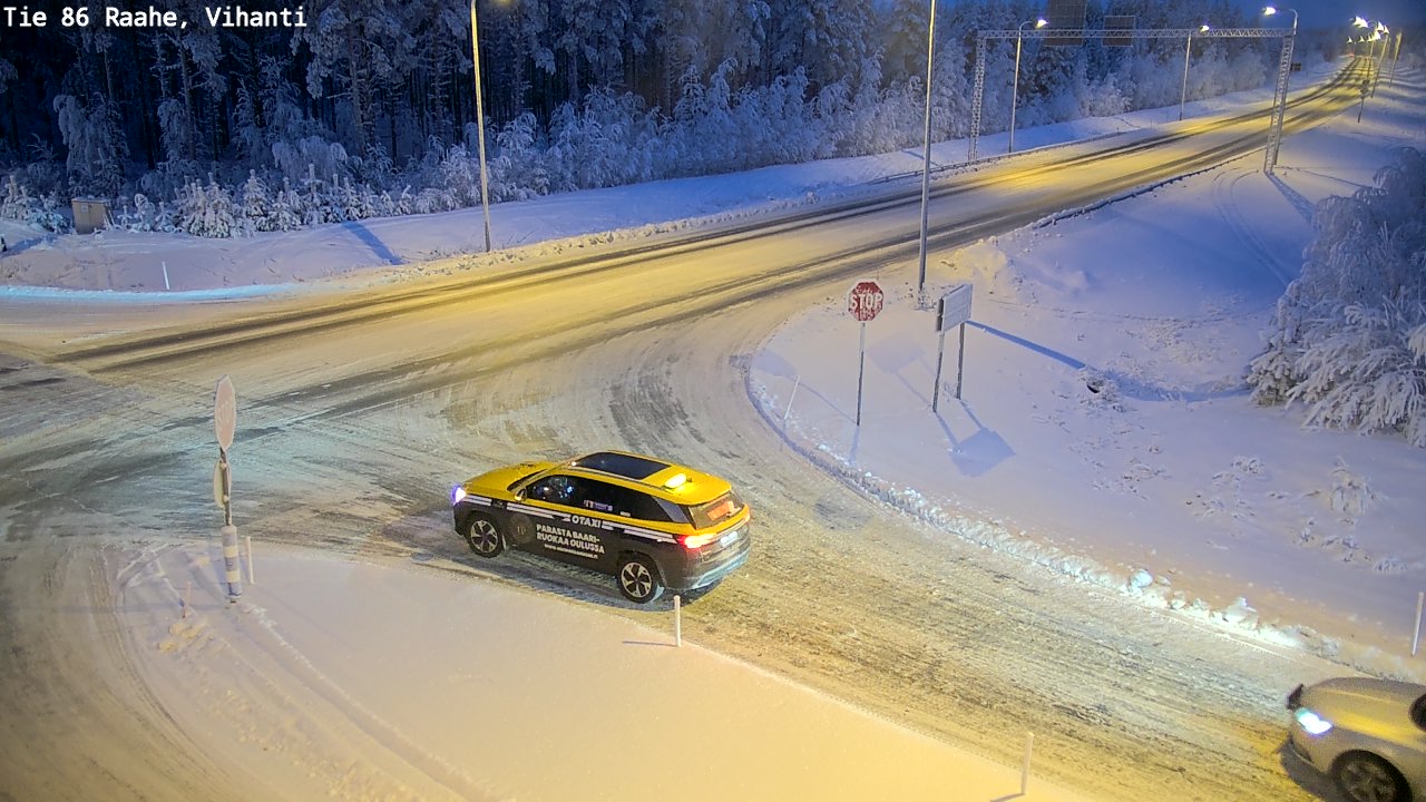 Weather Camera Image Väg 86 Raahe, Vihanti, Raahe, Pohjois-Pohjanmaa