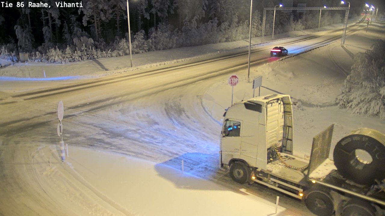 Weather Camera Image Väg 86 Raahe, Vihanti, Raahe, Pohjois-Pohjanmaa