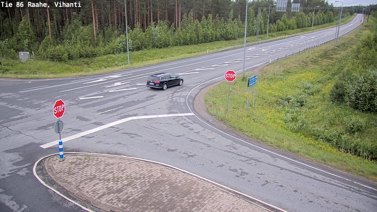 Weather Camera Image Väg 86 Raahe, Vihanti, Raahe, Pohjois-Pohjanmaa