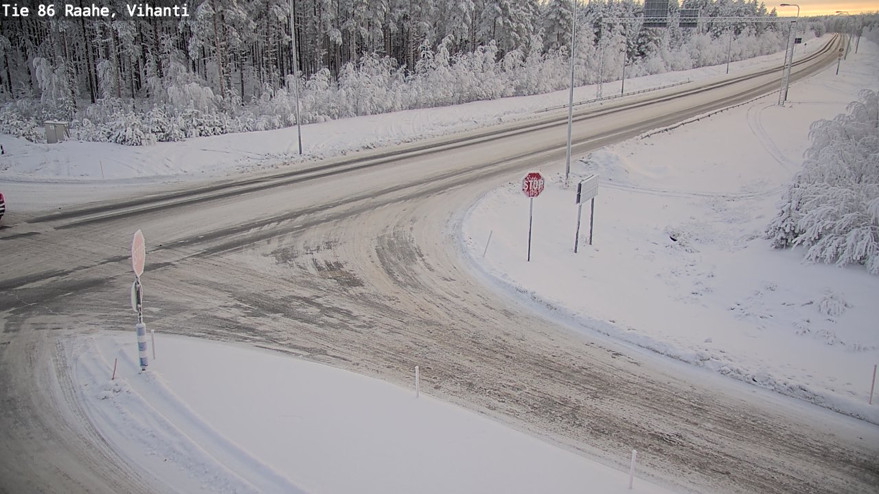 Weather Camera Image Väg 86 Raahe, Vihanti, Raahe, Pohjois-Pohjanmaa