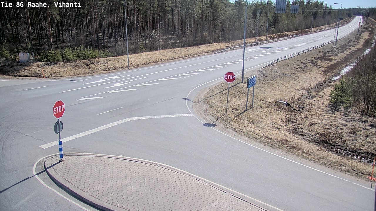 Weather Camera Image Väg 86 Raahe, Vihanti, Raahe, Pohjois-Pohjanmaa