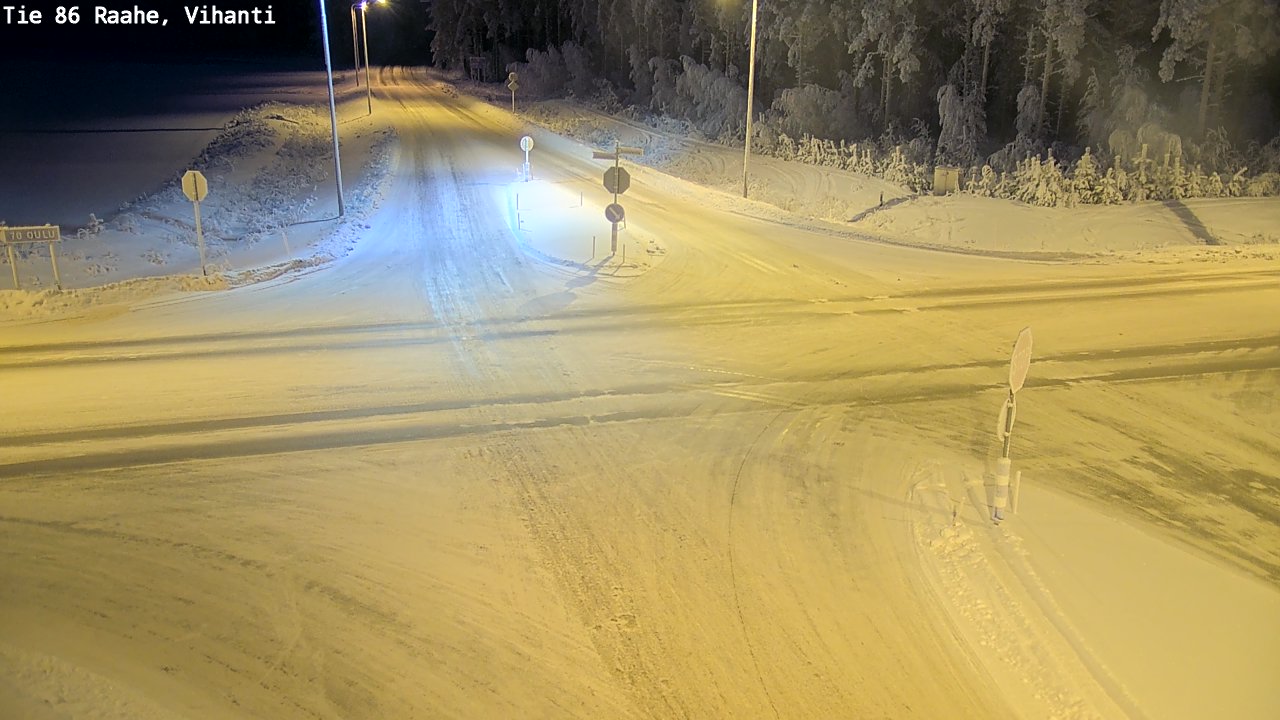 Weather Camera Image Road 86 Raahe, Vihanti, Raahe, Pohjois-Pohjanmaa