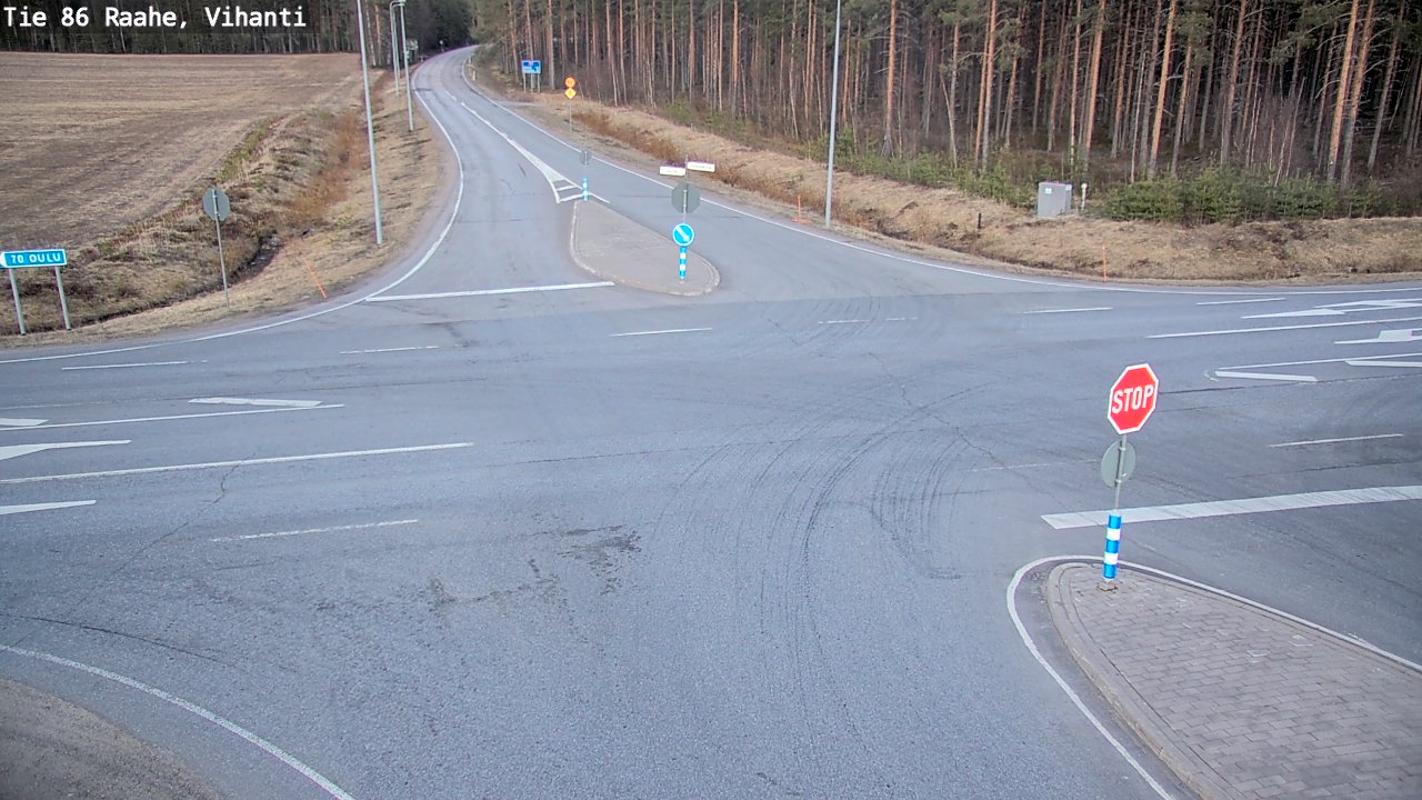 Weather Camera Image Väg 86 Raahe, Vihanti, Raahe, Pohjois-Pohjanmaa