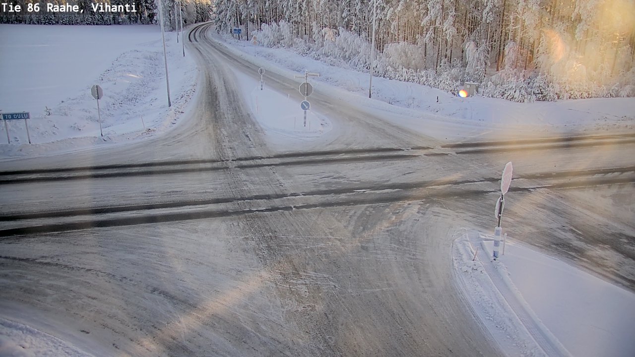 Weather Camera Image Road 86 Raahe, Vihanti, Raahe, Pohjois-Pohjanmaa