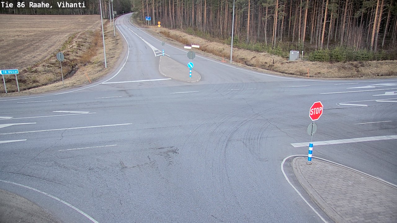 Weather Camera Image Väg 86 Raahe, Vihanti, Raahe, Pohjois-Pohjanmaa