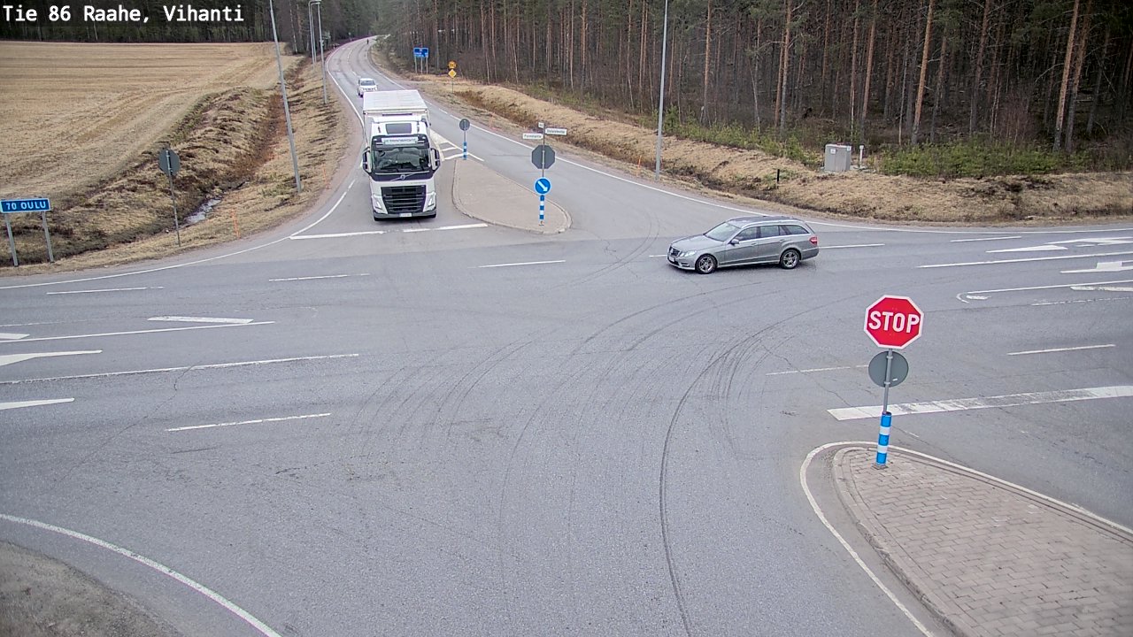 Weather Camera Image Väg 86 Raahe, Vihanti, Raahe, Pohjois-Pohjanmaa