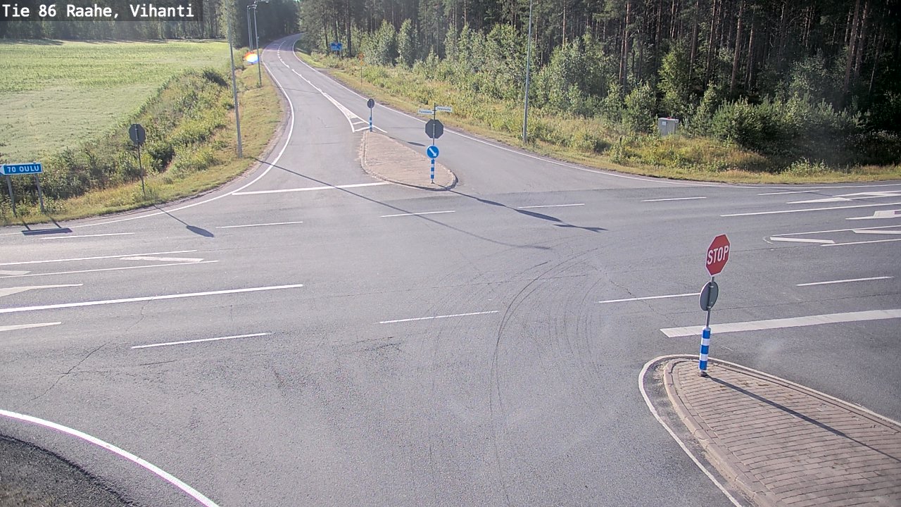 Weather Camera Image Road 86 Raahe, Vihanti, Raahe, Pohjois-Pohjanmaa