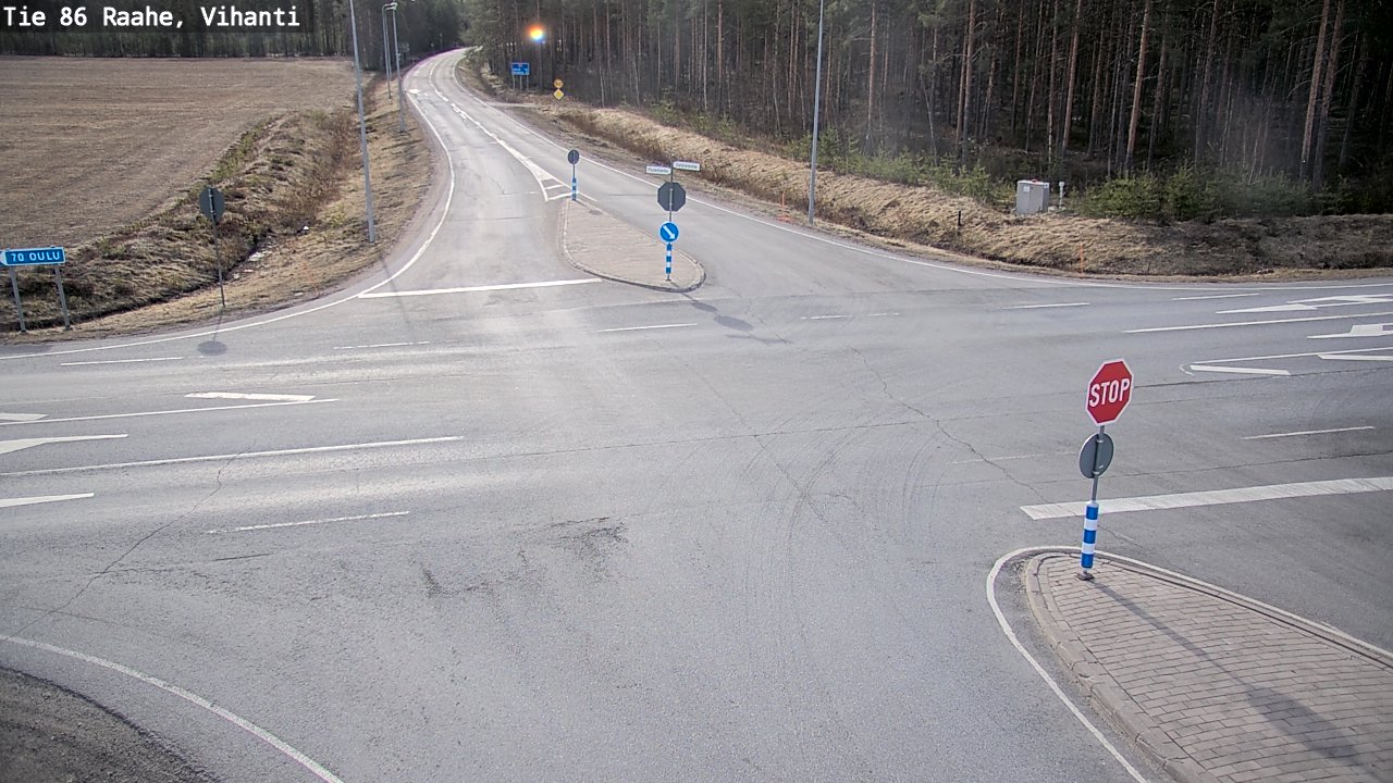 Weather Camera Image Väg 86 Raahe, Vihanti, Raahe, Pohjois-Pohjanmaa
