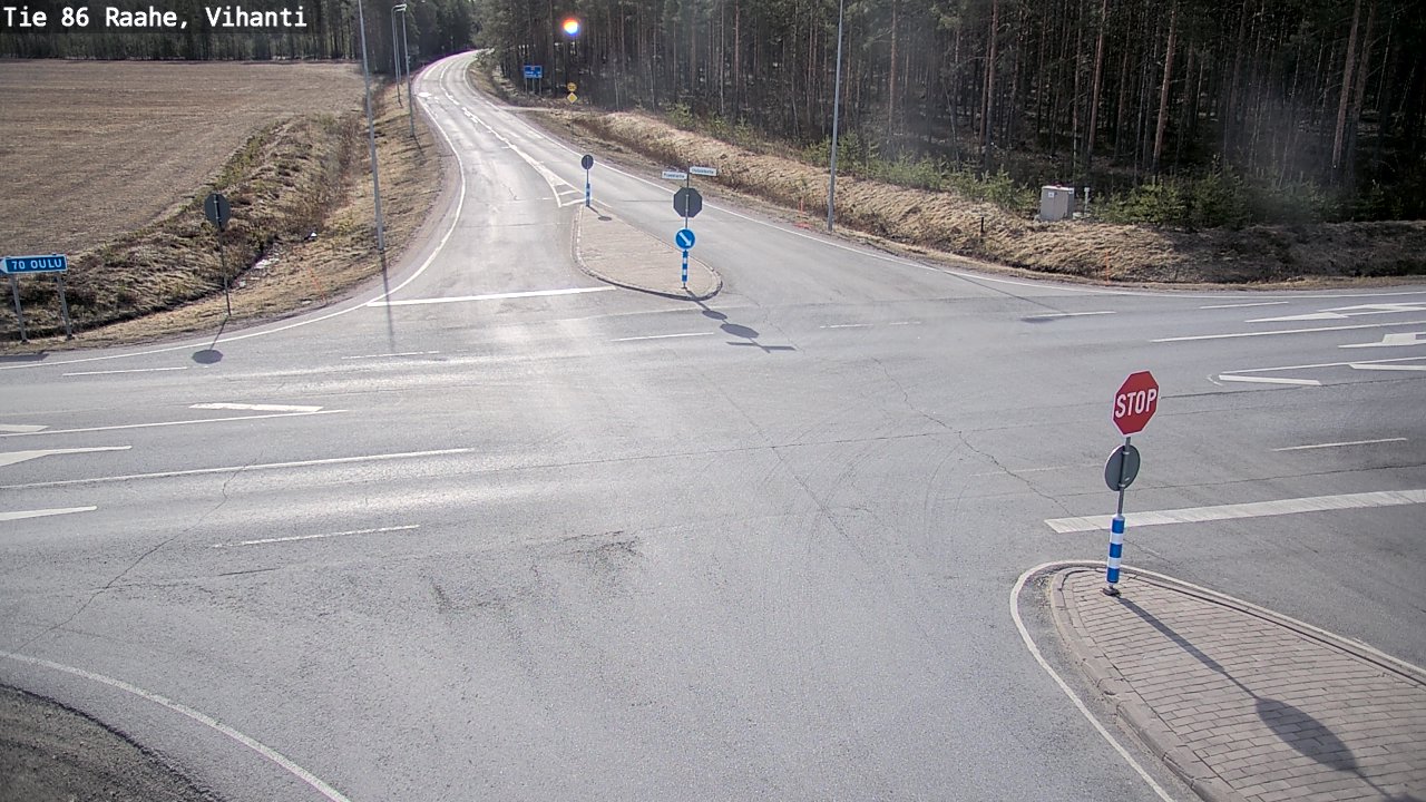 Weather Camera Image Väg 86 Raahe, Vihanti, Raahe, Pohjois-Pohjanmaa