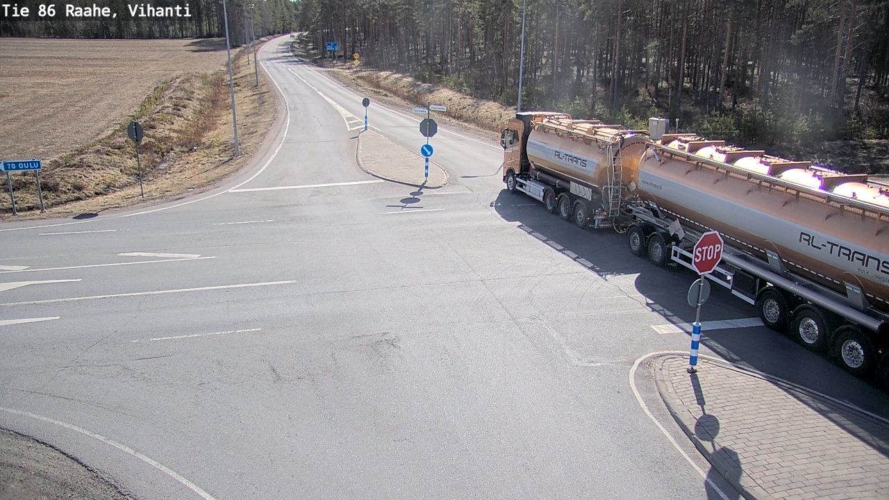 Weather Camera Image Väg 86 Raahe, Vihanti, Raahe, Pohjois-Pohjanmaa
