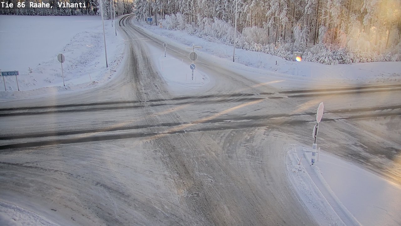 Weather Camera Image Road 86 Raahe, Vihanti, Raahe, Pohjois-Pohjanmaa