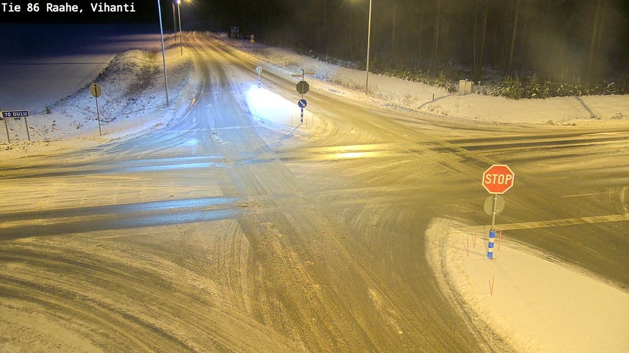 Weather Camera Image Väg 86 Raahe, Vihanti, Raahe, Pohjois-Pohjanmaa