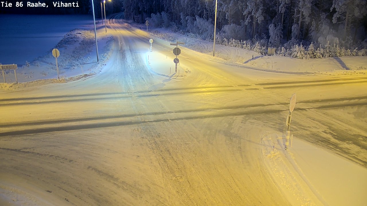 Weather Camera Image Road 86 Raahe, Vihanti, Raahe, Pohjois-Pohjanmaa