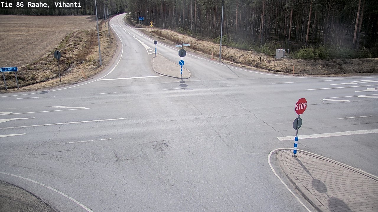Weather Camera Image Väg 86 Raahe, Vihanti, Raahe, Pohjois-Pohjanmaa