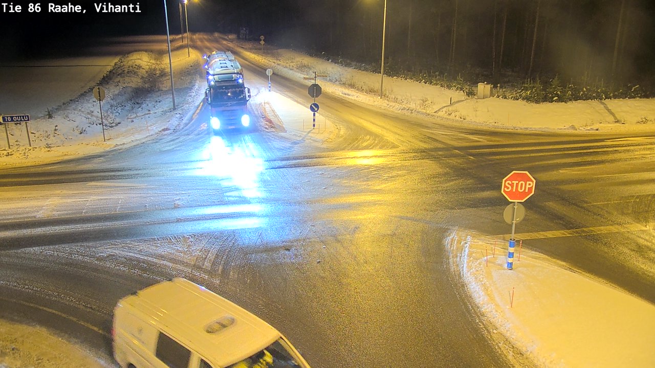 Weather Camera Image Väg 86 Raahe, Vihanti, Raahe, Pohjois-Pohjanmaa