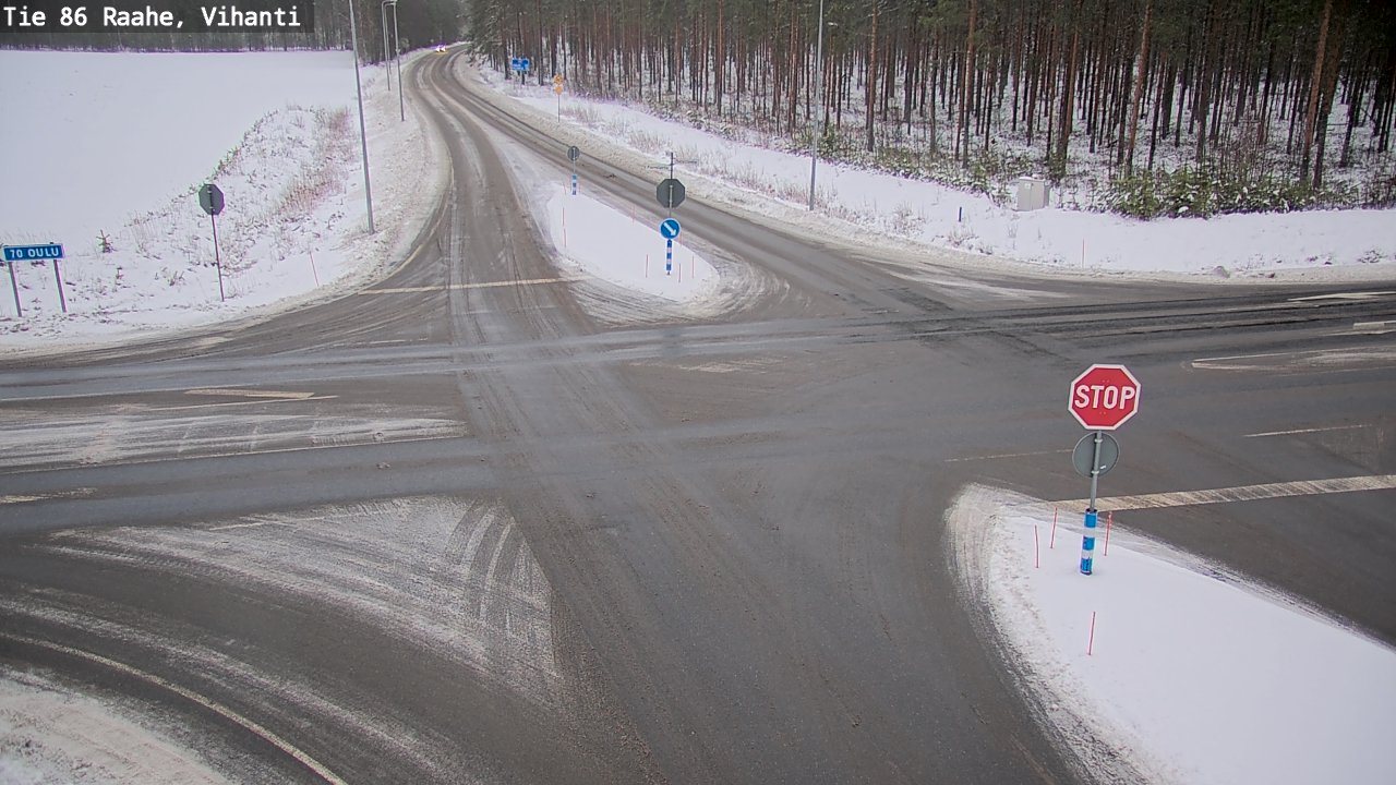 Weather Camera Image Väg 86 Raahe, Vihanti, Raahe, Pohjois-Pohjanmaa
