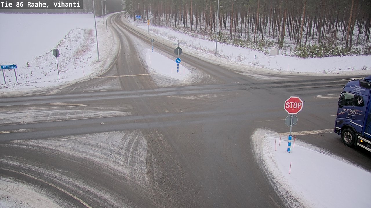 Weather Camera Image Väg 86 Raahe, Vihanti, Raahe, Pohjois-Pohjanmaa