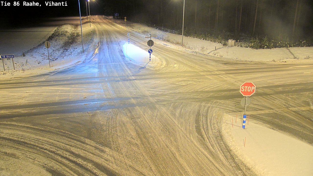 Weather Camera Image Väg 86 Raahe, Vihanti, Raahe, Pohjois-Pohjanmaa