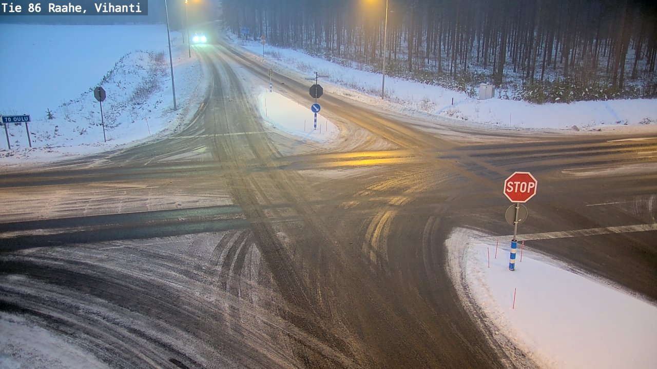 Weather Camera Image Väg 86 Raahe, Vihanti, Raahe, Pohjois-Pohjanmaa