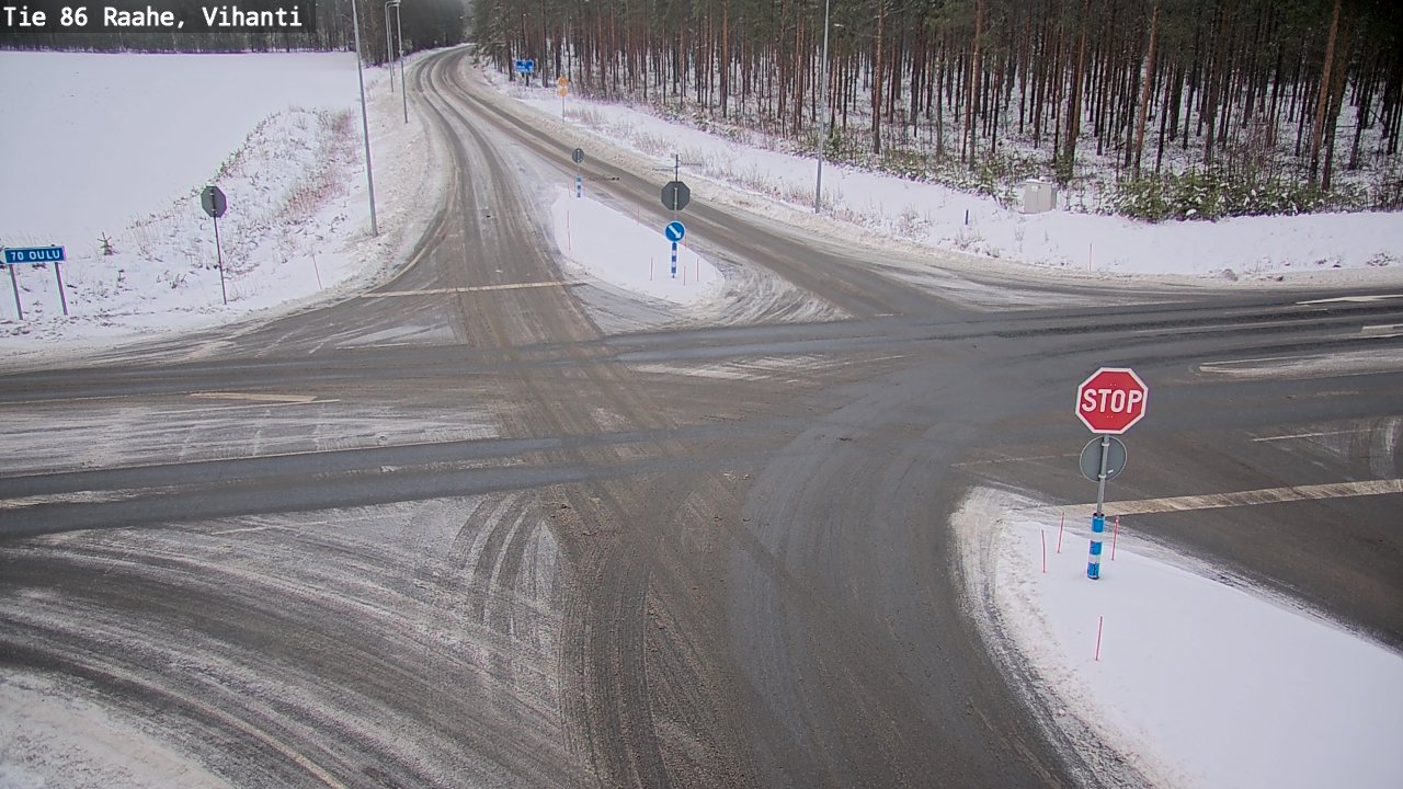 Weather Camera Image Väg 86 Raahe, Vihanti, Raahe, Pohjois-Pohjanmaa