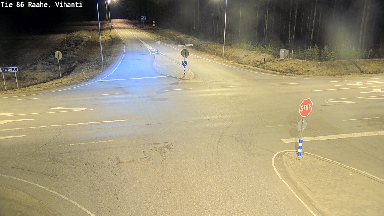 Weather Camera Image Väg 86 Raahe, Vihanti, Raahe, Pohjois-Pohjanmaa