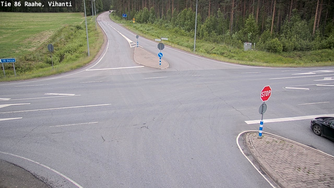 Weather Camera Image Väg 86 Raahe, Vihanti, Raahe, Pohjois-Pohjanmaa
