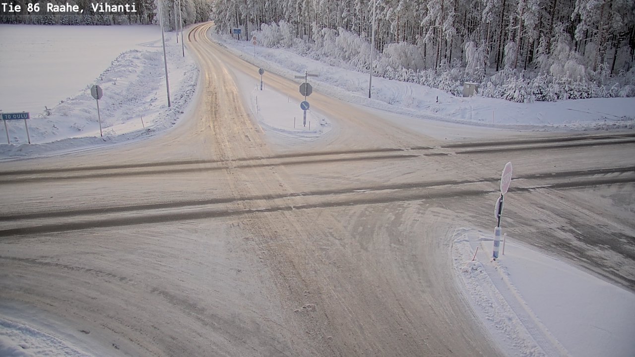 Weather Camera Image Road 86 Raahe, Vihanti, Raahe, Pohjois-Pohjanmaa